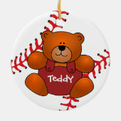 Baseball Teddy Bear Ornament (Hinten)