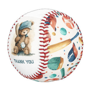 Baseball Teddy Bear Sport Baby Dusche Gefallen