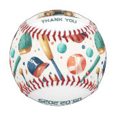 Baseball Teddy Bear Sport Baby Dusche Gefallen (Vorderseite)