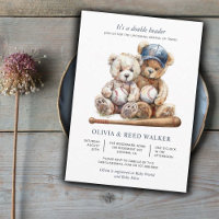 Baseball Teddy Bears Twins Baby Dusche