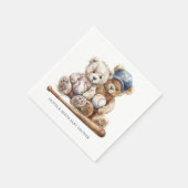 Baseball Teddy Bears Twins Baby Dusche Serviette (Ecke)