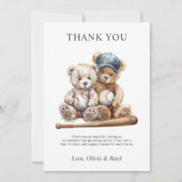 Baseball Teddy Bears Twins Baby Dusche Vielen Dank
