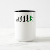 Baseball-Teig-Evolution (Grün) Tasse (Zentrum)