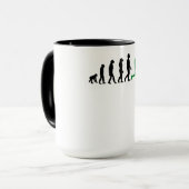 Baseball-Teig-Evolution (Grün) Tasse (Vorderseite Links)