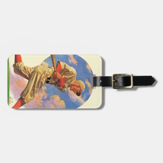 Baseball-Teig Gepäckanhänger (Vorderseite horizontal)