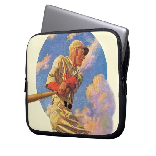 Baseball-Teig Laptopschutzhülle (Vorderseite Links)