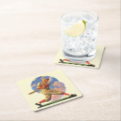 Baseball-Teig Rechteckiger Pappuntersetzer (Vor Ort)