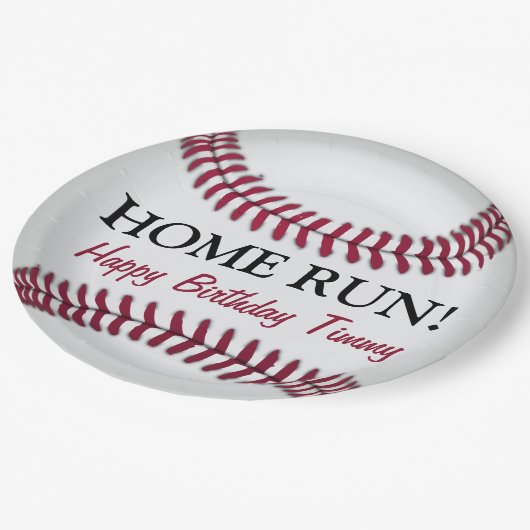 Baseball-Teller Pappteller (Schrägansicht)