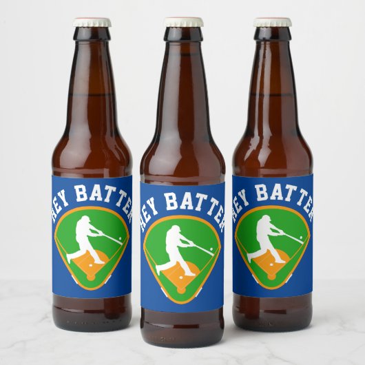 Baseball-Text Bierflaschenetikett (Flaschen)