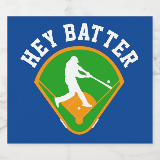 Baseball-Text Bierflaschenetikett (Einzelnes Label)