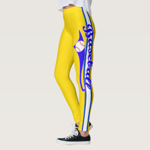 Baseball-Text mit Streifen und Kugeldruck-Leggings Leggings