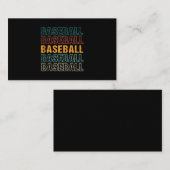 Baseball Text Typography Softball USA Sport Player Visitenkarte (Vorne/Hinten)
