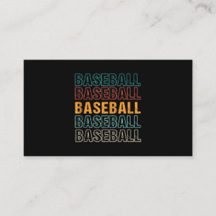 Baseball Text Typography Softball USA Sport Player Visitenkarte