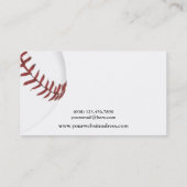 Baseball-Textur-Illustration Visitenkarte (Rückseite)