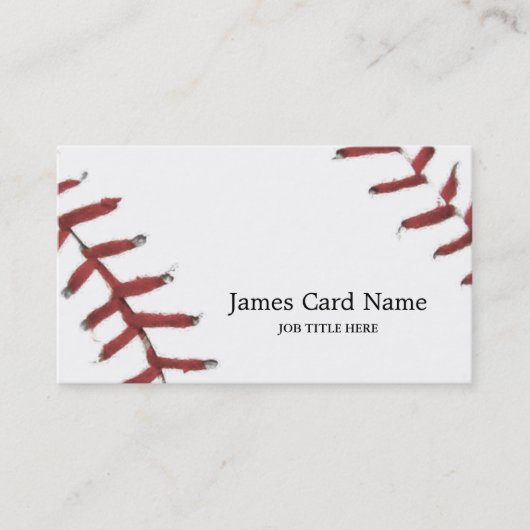 Baseball-Textur-Illustration Visitenkarte (Vorderseite)