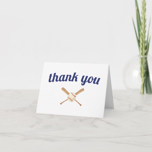 Baseball Thank You Card Dankeskarte (Vorderseite)