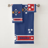 Baseball-Thema Badhandtuch Set (Insitu)
