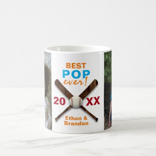 Baseball-Thema Bester Pop je benutzerdefiniertes F Kaffeetasse (Mittel)