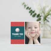 Baseball Thema danke Postkarte für Jungen (Stehend Vorderseite)