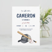 Baseball Thema Geburtstag Einladung (Stehend Vorderseite)