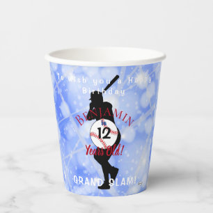 Baseball Thema Geburtstag Papier Cups HAMbyWG Pappbecher
