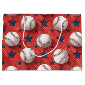 Baseball-Thema Große Geschenktüte (Vorderseite)
