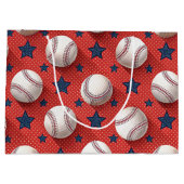 Baseball-Thema Große Geschenktüte (Rückseite)