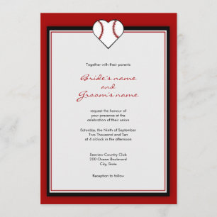 Baseball-Thema-Hochzeits-Einladungen Einladung