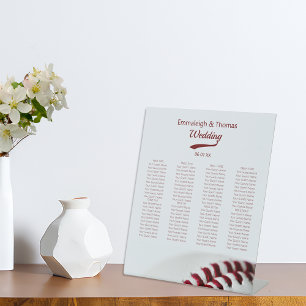 Baseball-Thema Hochzeitskarte Sockelschild