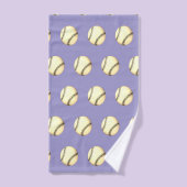 Baseball Thema Lavendel Badhandtuch Set (Handtuch)