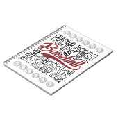 Baseball-Thema Notizblock (Linke Seite)