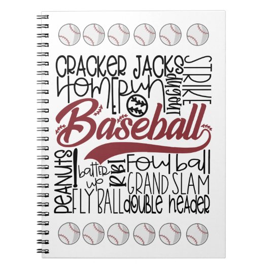 Baseball-Thema Notizblock (Vorderseite)