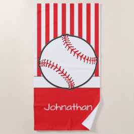 Baseball-Thema | personalisiert Strandtuch