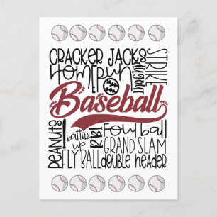 Baseball-Thema Postkarte