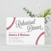 Baseball Thema Probe Dinner Einladung (Stehend Vorderseite)