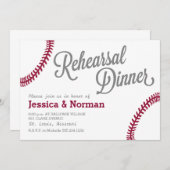 Baseball Thema Probe Dinner Einladung (Vorne/Hinten)