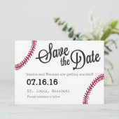 Baseball-Thema Save the Date (Stehend Vorderseite)