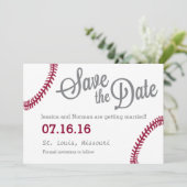 Baseball-Thema Save the Date Einladung (Stehend Vorderseite)