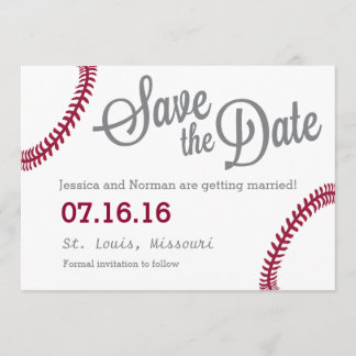 Baseball-Thema Save the Date Einladung