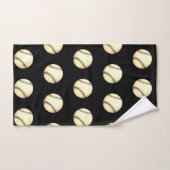 Baseball Thema Schwarz Badhandtuch Set (Handtuch)