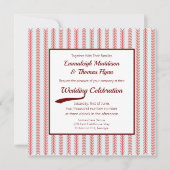 Baseball Thema Sport Square Hochzeit Einladung (Vorderseite)