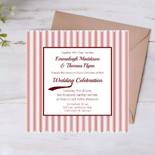 Baseball Thema Sport Square Hochzeit Einladung