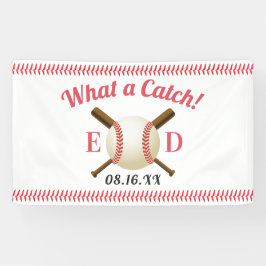 Baseball Thema Was für eine Catch-Hochzeit Willkom Banner