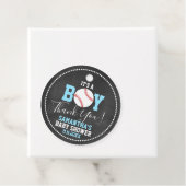 BASEBALL Theme Baby Dusche Chalkboard Blue Boy Geschenkanhänger (Beispiel)