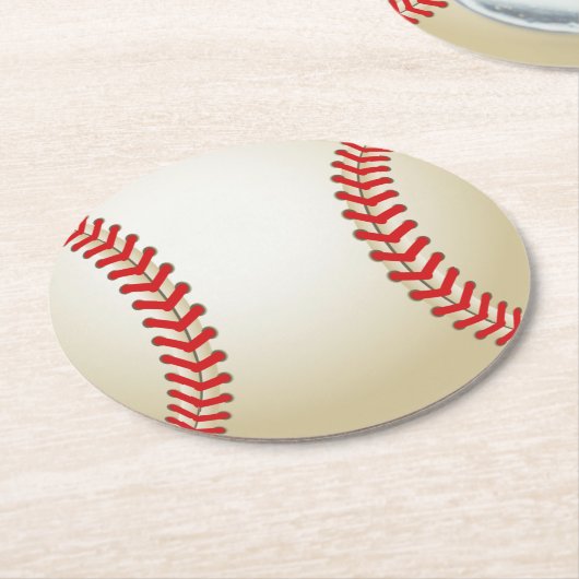 Baseball Theme Ball Runder Pappuntersetzer (Angewinkelt)