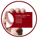 Baseball Theme Business Cards Visitenkarte<br><div class="desc">Baseball Design Visitenkarte Vorlage in einem einfachen,  modernen Design einschließlich Grafik-Bild eines Baseball und Text können Sie anpassen,  wie Sie sehen passt. Entwickelt für einen Baseballtrainer,  ein Team,  eine Liga oder einen Verein.</div>