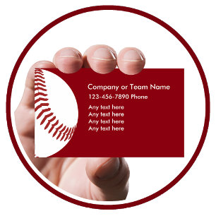 Baseball Theme Business Cards Visitenkarte