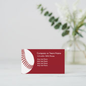 Baseball Theme Business Cards Visitenkarte (Stehend Vorderseite)