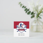 Baseball Theme Einzigartige Visitenkarten für den  Quadratische Visitenkarte (Stehend Vorderseite)