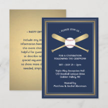 Baseball Theme Empfang & Party Details Gold